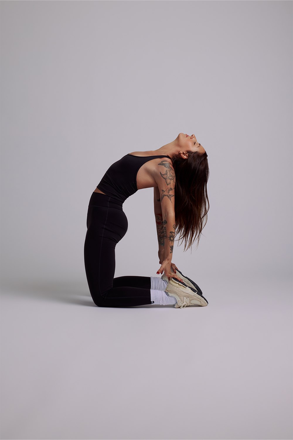Alex mid strength-training stretch, kneeling